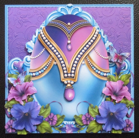 Ornate Egg Easter Card Front by Davina Rundle