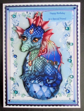 Mystic Dragon in Blue Egg by Davina Rundle