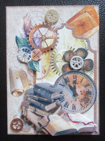 Time to read vintage steampunk mini kit by Davina Rundle