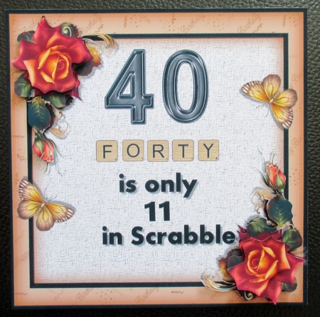 Scrabble Female 40th Birthday MK by Davina Rundle