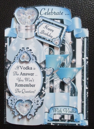 Blue Diamond Vodka - A5 Topper by Davina Rundle