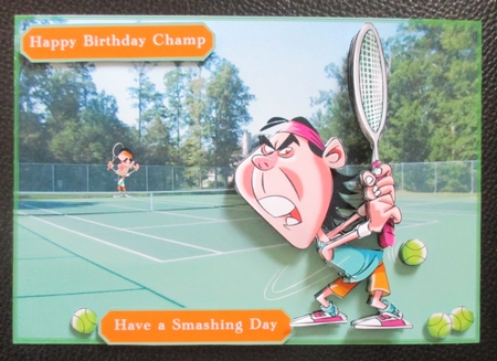 BACKHANDER TENNIS CELEBRITY BIRTHDAY or FATHERS DAY MINIKIT by Davina Rundle