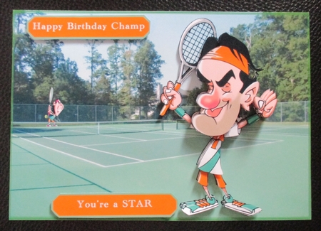 TENNIS FEDERER-ATION BIRTHDAY or FATHERS DAY MINIKIT by Davina Rundle