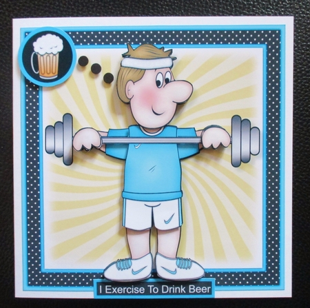 Beer & Exercise Mini Kit Birthday/Fathers Day by Davina Rundle