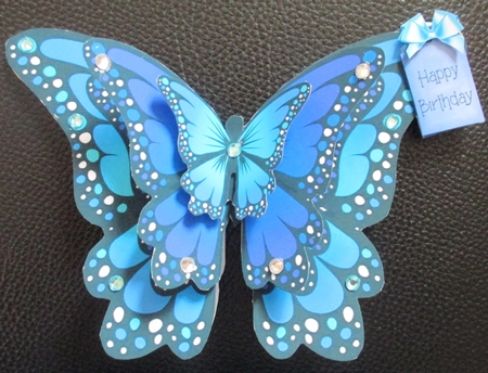 Butterfly Shaped A Frame Card - BA6 by Davina Rundle