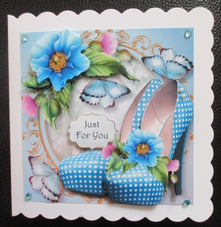 Blue Shoes, Blue Poppies & Butterflies by Davina Rundle