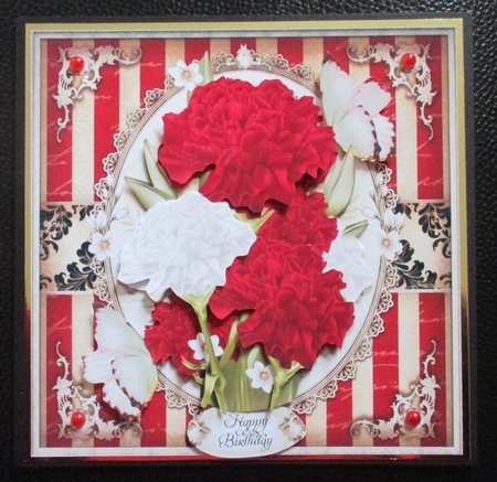 Bouquet of Carnations Card Mini Kit by Davina Rundle