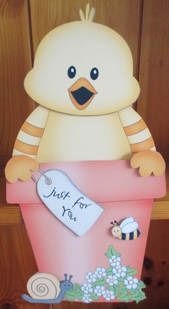 3D On the Shelf Card Kit - Flower Pot Friends Little Chick Quackers by Davina Rundle