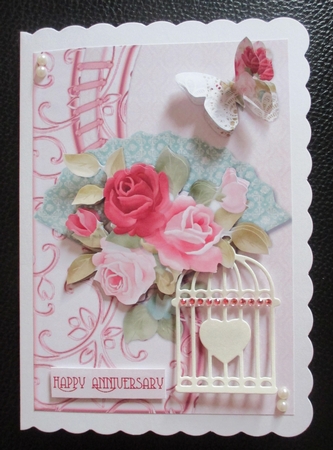 Pretty Fan & Roses by Davina Rundle
