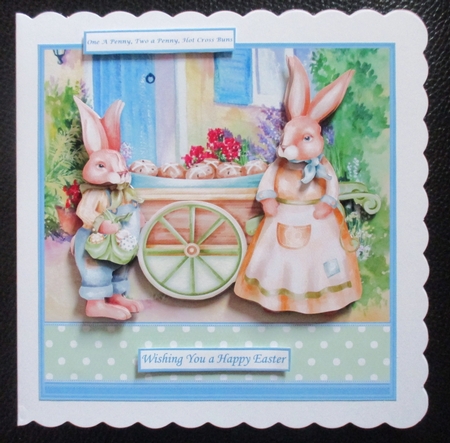 EASTER HOT CROSS BUNS 7.5 Decoupage & Insert Mini Kit by Davina Rundle