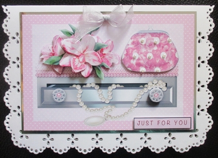 Pearls, purse & Pink Orchids by Davina Rundle