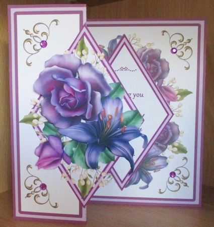 DFB Purple Roses & lilies (Birthday) by Davina Rundle