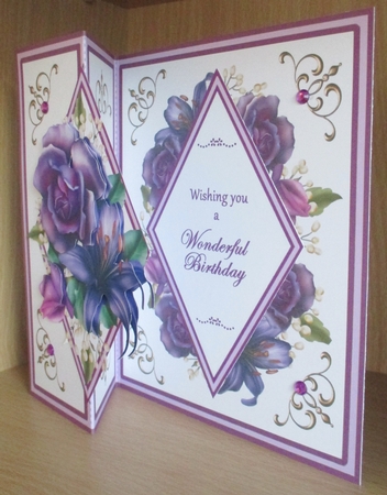 DFB Purple Roses & lilies (Birthday) by Davina Rundle