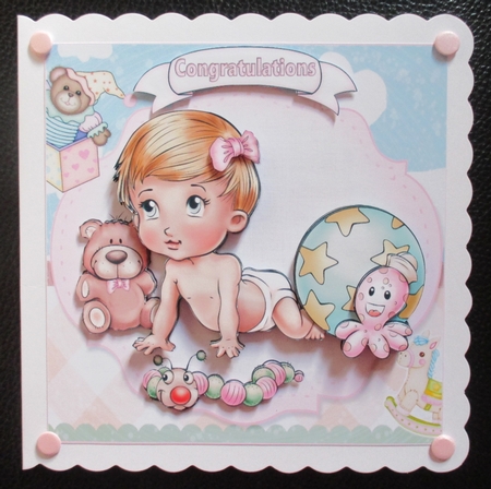 7x7 baby girl and her toys mini kit by Davina Rundle