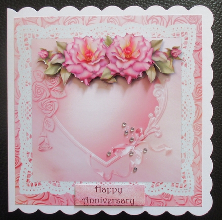 Gorgeous Roses & lace heart by Davina Rundle