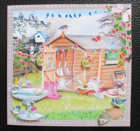SHABBY CHIC LADIES SHED WILDLIFE GARDEN by Davina Rundle