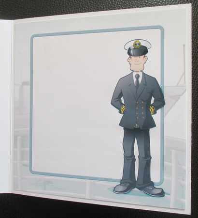 Navy Sailor Officer Dude 8x8 Quick Card Insert by Davina Rundle