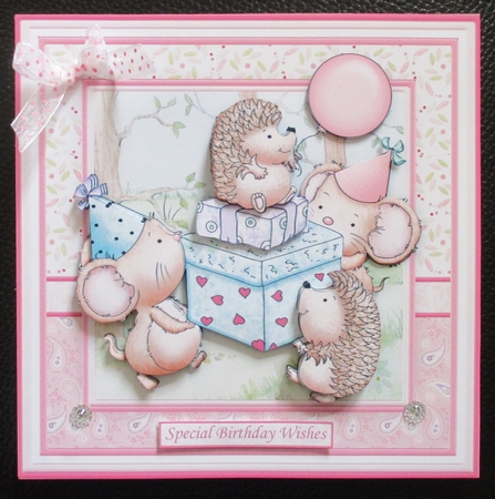 PARTY PRESSIE TIME 8x8 Decoupage & Insert Birthday Mini Kit by Davina Rundle