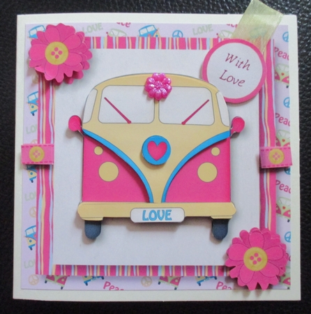 The Camper Van In Pink by Davina Rundle