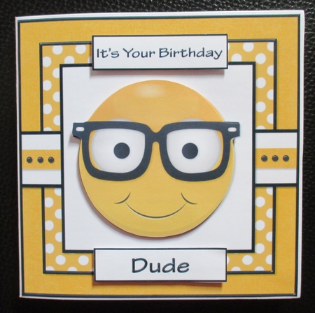 Be Cool Smiley Face Birthday Dude or Dudet by Davina Rundle
