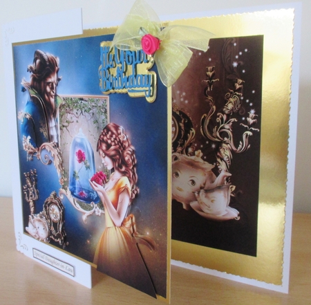 Fairy Tales - The Enchanted Rose - Tale As Old As Time 13 - Special 3D Decoupage + Insert & Tag by Davina Rundle