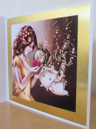 Fairy Tales - The Enchanted Rose - Tale As Old As Time 13 - Special 3D Decoupage + Insert & Tag by Davina Rundle