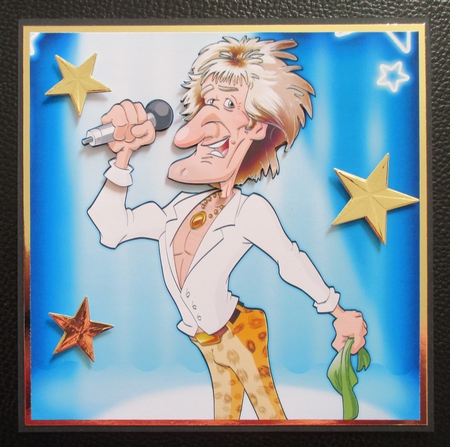 Rock Star Dude 8x8 Quick Card by Davina Rundle
