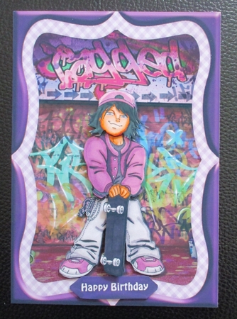 Ryder Cole Skateboarder Card Front 1 by Davina Rundle