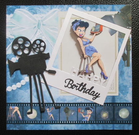Retro Selfie 7.5 x 7.5 Card Front 1 by Davina Rundle