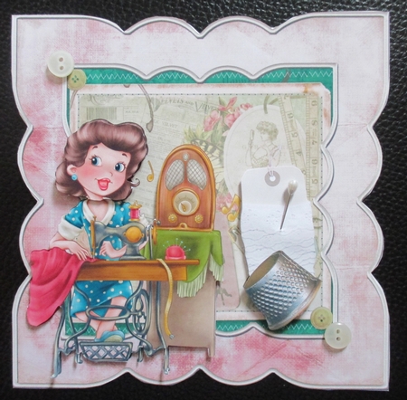 Vintage lady seamstress by Davina Rundle