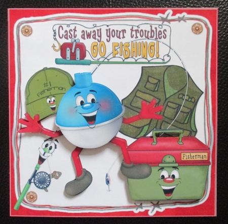 8x8 Im smiling because Im a fisherman mini kit by Davina Rundle