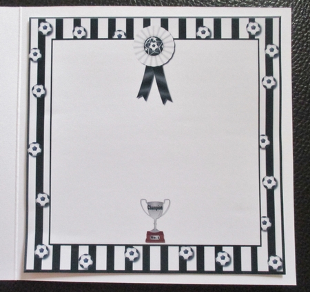 Black n White Football Insert Plaque by Davina Rundle