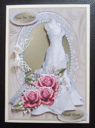 Gorgeous Dress & Pink Roses Corsage Mini Kit by Davina Rundle