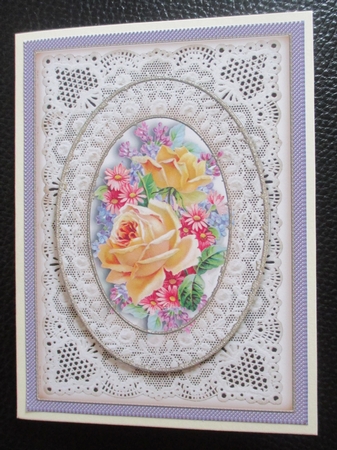 Vintage Floral 6x8 Card Front Kit 3 by Davina Rundle