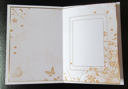 Gold Floral Blank Insert by Davina Rundle