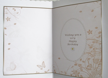 Gold Floral Blank Insert 5 by Davina Rundle