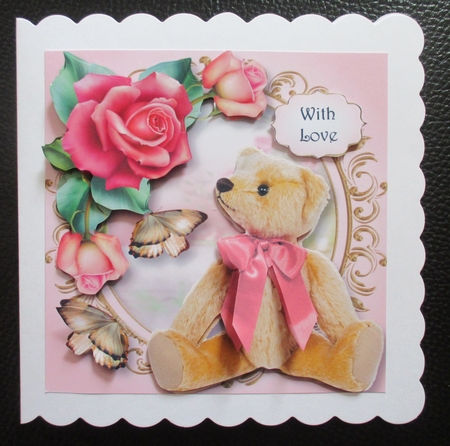 Pink Bow Bear by Davina Rundle