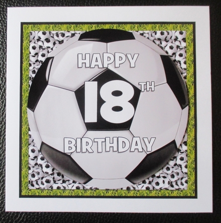 18th - FOOTBALL TOPPER WITH AGE - QUICK CARD  by Davina Rundle