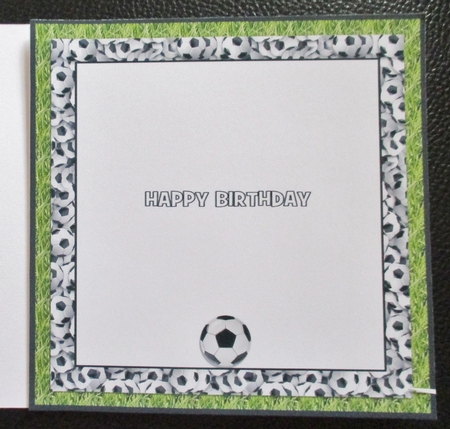 6X6 INSERT- HAPPY BIRTHDAY - FOOTBALL - SOCCER THEME  by Davina Rundle