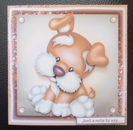 Puppy dog card front by Davina Rundle