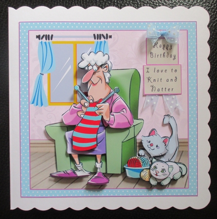 Knitting fast counts as exercise - mini kit by Davina Rundle