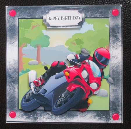 Born to Ride Red Motorbike by Davina Rundle