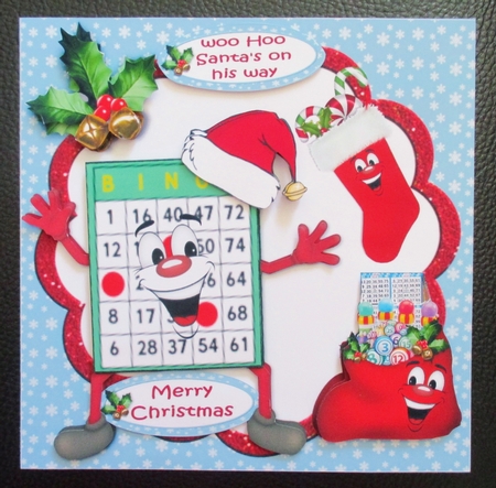 8x8 laughing because its Christmas Bingo mini kit by Davina Rundle
