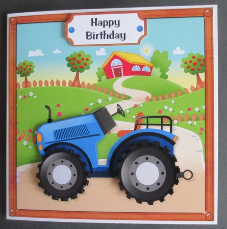 Blue Tractor by Davina Rundle