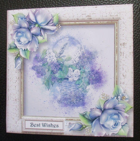 Beautiful Flower Basket In Lilacs by Davina Rundle