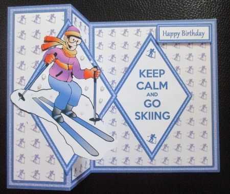 Diamond fold back Skiing (male) by Davina Rundle