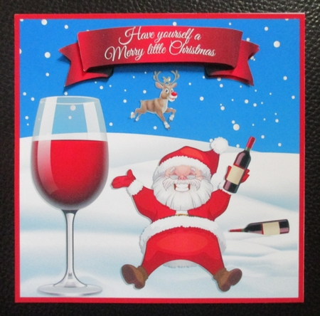 MERRY WINE SANTA  by Davina Rundle