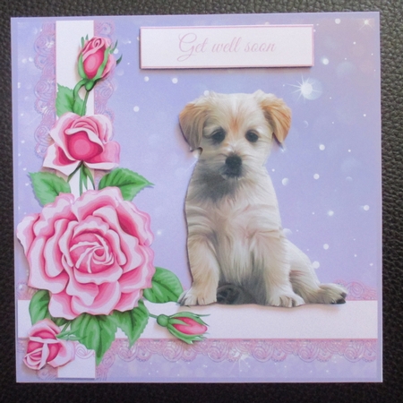 PUPPY & ROSES TOPPER  by Davina Rundle