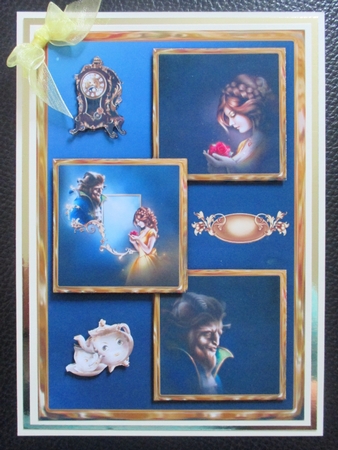 Beauty & The Beast Three Square Quick Card by Davina Rundle