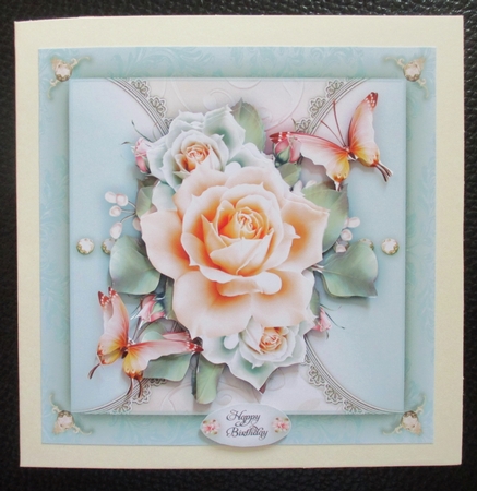 Soft Yellow Roses with Lace Mini Kit by Davina Rundle